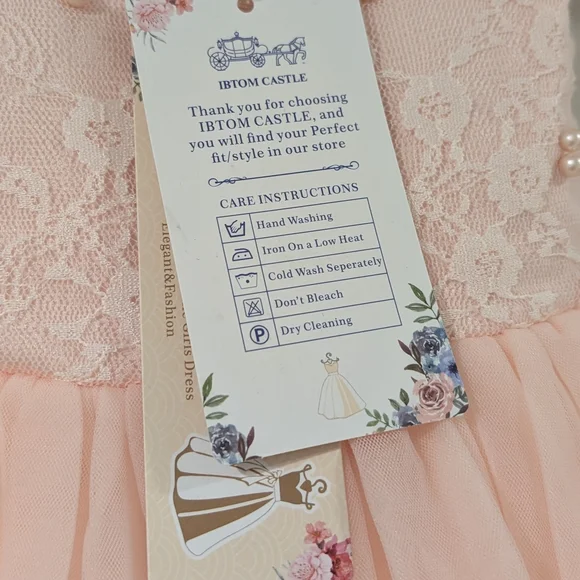 Charming Blush Lace Toddler Dress - Picture 6 of 7